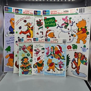 Disney Winnie the Pooh Navidad Ventana Adhesiva Decoraciones - Elige tu Talla - Imagen 1 de 10