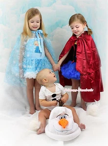 Snow Princess Elsa Anna Halter Dress Olaf Bodysuit Baby Girl Costume Set 2-8Year - Picture 1 of 2