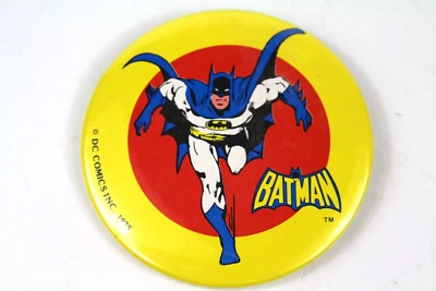 De colección 1975 Batman DC Comics Inc. 3" Metal Botón Pin Trasero Foto 1 de 3