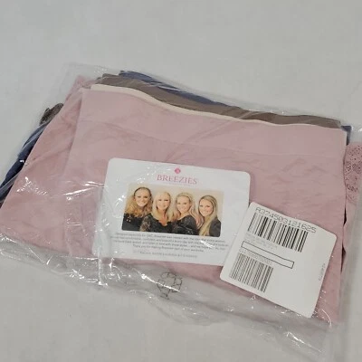 Breezies Corto Suavizante Sin Costuras Medio Muslo Talla S Paquete de 4 Borde de Encaje Color Malva Foto 1 de 4