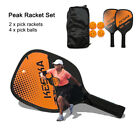 2pcs Pickle Paddles Rackets Set + 4 Balls Kits Portable Anti Slip Sports Racquet