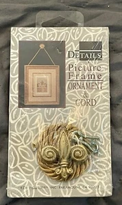 DETAILS Picture Frame ORNAMENT & CORD Hanger Fleur D’ Lis Picture Hanger w/ Cord - Picture 1 of 6