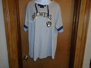 Milwaukee Brewers Women's Fanatics Laced Short Sleeve Shirt 1X NWT - Picture 1 of 3