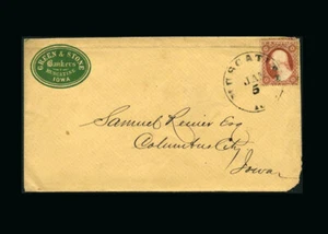 US Stamp Used, FINE S#25   IOWA Advertising Cover - Picture 1 of 1