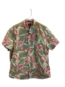 Camisa J Crew Hombres XL Hawaiana Floral Flexible Lavada Calce Ajustado Manga Corta Abotonada - Imagen 1 de 7