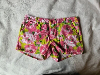 Mini Pantalones Cortos Chinos Bebop Rosa Estampado Floral Usados en Excelente Condición Para Mujer Junior Talla 9  Foto 1 de 4