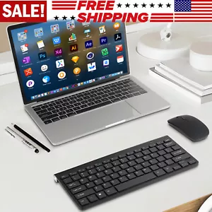 2024 New Wireless Keyboard and Mouse Combo USB 2.4GHz Compact Quiet for Computer - Picture 1 of 13
