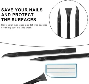 Crevice Cleaning Tool, 9 PCS Carbon Fiber Plastic Scraper Tool Car Detailing Bru - Bild 1 von 5