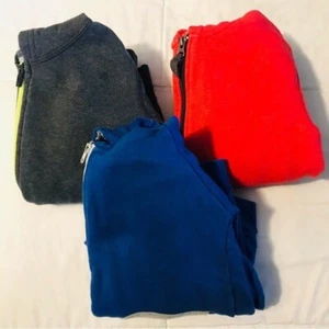 Bundle Boys Zip Up Hoodie Sweatshirts Red Gray Blue Toddler Boy size 4 4/5 5 XS - Picture 1 of 4