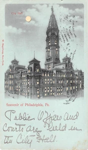 1901 Hold to Light City Hall Philadelphia PA post card - Picture 1 of 2