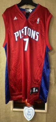 NWOT adidas NBA Authentics L jersey Detroit Pistons Ben Gordon mesh - Image 1 of 4