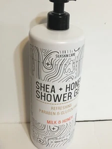 NEW ~ Silkskin Care Shea + Honey Shower Gel ~ Milk & Honey ~ 32fl oz - Picture 1 of 3