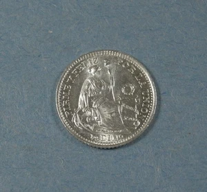 1916 PERU SILVER 1/2 DINERO - UNC. - Picture 1 of 1