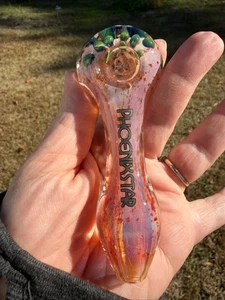 Tubo Cambia Colore Vetro Fumato Martello Stella Fenice Sherlock Pipa Cucchiaio Vetro - Foto 1 di 10