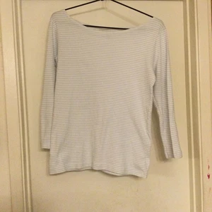Brandy Melville stylish blue and white striped 3/4 sleeved top one size - Picture 1 of 2
