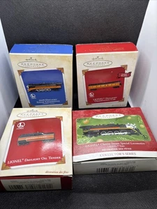 Lote de 4 adornos de tren Hallmark Keepsake LIONEL®, locomotoras, fundido a presión IOB - Imagen 1 de 10