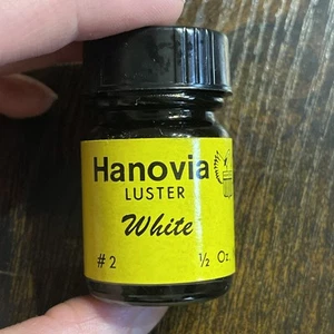 Vintage Hanovia Luster White Ceramic Porcelain 1/2 Oz Engelhard - Picture 1 of 4