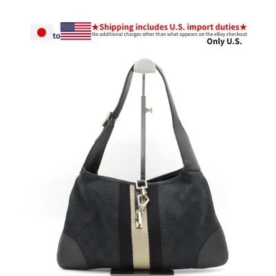 Gucci Jackie наплечная сумка черный GG холст 001 4057 002058 - Изображение 1 из 4