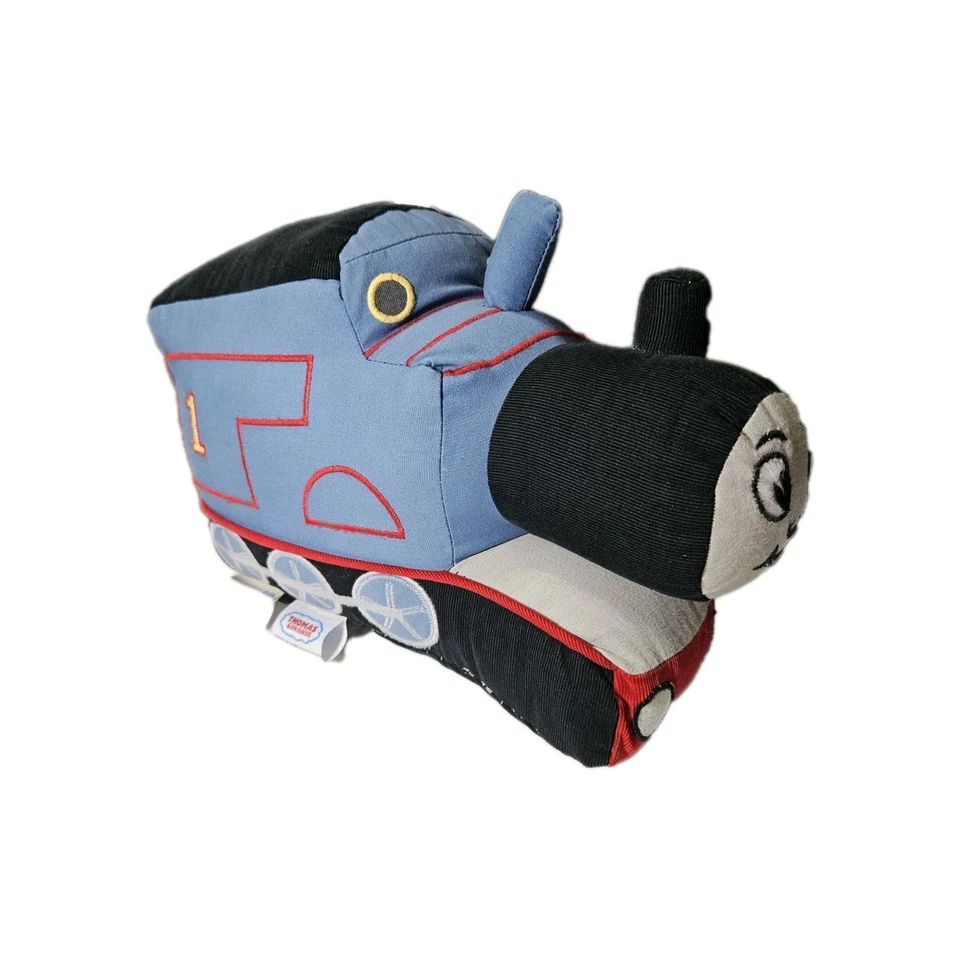 Almohada Pottery Barn Kids Thomas and Friends The Train en forma azul negro 2017 Foto 1 de 4