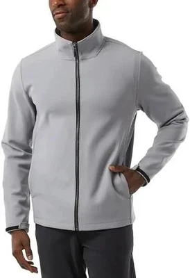 32 Degrees Heat Men's Full Zip Regular Fit Stand Collar Jacket, Gray, Medium - Image 1 of 4