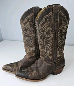Shyanne Style Damengröße 5 Kunstleder braun Western Cowboy Cowgirl Stiefel - Bild 1 von 10