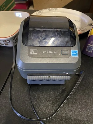 Zebra ZP450 CTP Thermal Label Printer USB w/ Power Cable - Tested - Image 1 of 3