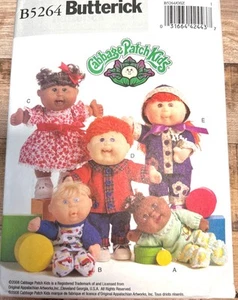 Butterick B5264 Cabbage Patch Kids Doll Clothes Sewing Pattern Multi-Size - Picture 1 of 2