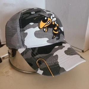 CUSTOM CAMO Yellow Jacket Hornet Super Bee - Cap/Hat w/ fish hook - Georgia Tech - Picture 1 of 9
