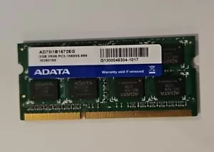 1 x ADATA AD73I1B1672EG 2GB DDR3-1333 RAM - 2Rx8 PC3-10600S-999 - Picture 1 of 3