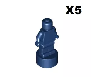 Lego ® Lot 5 Accessoires Minifig Micro Statuette Trophée Dark Blue Trophy 90398 - Picture 1 of 1