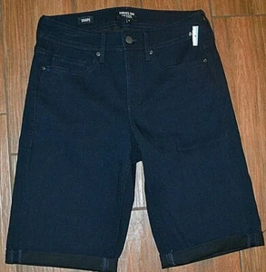Women's NYDJ CURVES 360 Shaped Hemmed Black Bermuda Shorts Size 2 Can Cuff - Picture 1 of 1