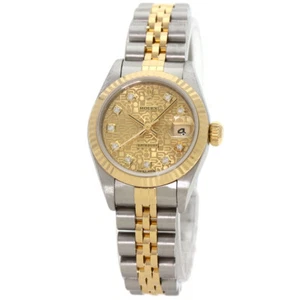 ROLEX DATEJUST 10P Diamond Watches 69173G Stainless Steel/SSxK18YG Ladies - Picture 1 of 16