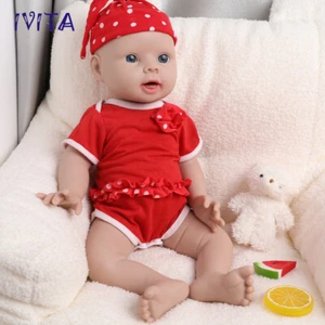 IVITA 20" Entzückende Silikon Reborn Baby Mädchen Neugeborene Silikon Puppe Weihnachtsgeschenk - Bild 1 von 12
