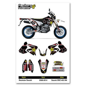 2000-2014 SUZUKI DRZ 400 SM Rockstar Motocross Graphics Dirt bike Graphics kit - Picture 1 of 4