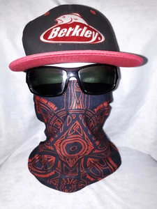 black/red facesock bandana 2 Pack fishing,motorcycle,ski mask,face mask - Picture 1 of 7