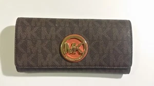 NEU Michael Kors Fulton Carryall Geldbörse Braun/Gold - Bild 1 von 7