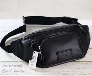 Neu mit Etikett Coach C2716 Track Gürteltasche Leder Bauchtasche Sling Bag in Schwarz - Bild 1 von 9
