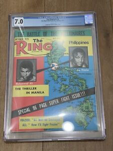 The Ring Magazine Oct. '75 Thriller In Manila Muhammad Ali v Fraser CGC 7.0 1/1!