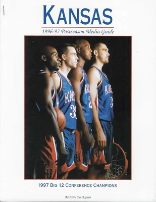 Kansas Jayhawks Hombres Baloncesto Post Temporada Guía de Medios 1997 Pierce LaFrentz Foto 1 de 2