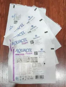 5 Pcs Convatec Aquacel Adhesive Foam 3.2" x 3.2" HydroFiber Pressure Sore Wound - Picture 1 of 2