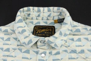 Camisa Polo Howler Brothers Para Hombre Grande Perla A Presión Ranchero Jaquard Western - Imagen 1 de 9