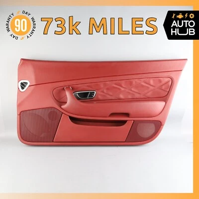 03-10 Bentley Continental GT LADO DERECHO INTERIOR PUERTA PANEL ROJO FABRICANTE DE EQUIPOS ORIGINALES 73k Foto 1 de 4