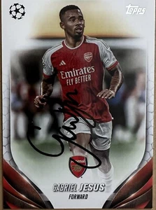 Gabriel Jesus Arsenal FC Topps Champions League Hand Signed Card - Bild 1 von 1