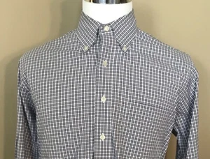 Brooks Brothers / kariertes lässiges Slim Fit Hemd mit Knopfleiste für Herren / Größe Large - Bild 1 von 4
