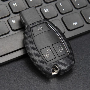 Funda de silicona de fibra de carbono para llave inteligente para Mercedes-Benz 2010-2020 - Imagen 1 de 12