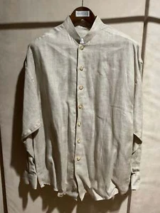 R P SPORT SHIRT / PURE LINEN / NEW / MEDIUM - LARGE / MADE IN GREECE - Picture 1 of 1