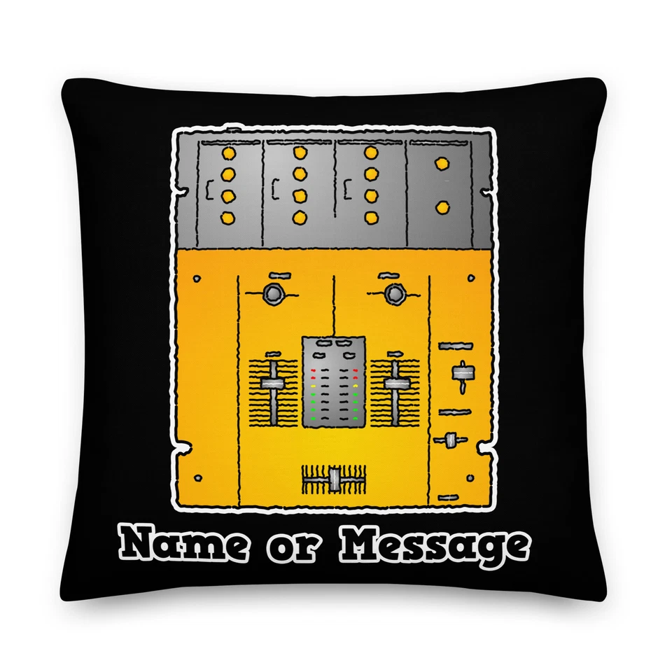 Almohada mezcladora DJ personalizada. Decoración de estudio de música. Músico personalizado P025 Foto 1 de 1