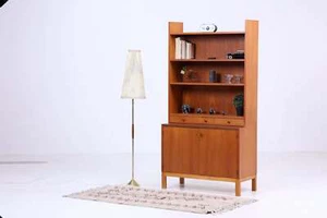 Vintage Teak Regal 60er Jahre | Mid Century Bücherregal Schreibtisch Sekretär Re - Bild 1 von 10