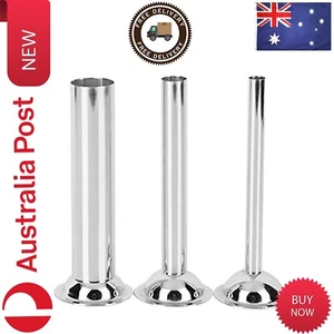 3Pcs Stainless Steel Sausage Stuffer Filling Tube Funnel Nozzles Spare Part | AU - Picture 1 of 8
