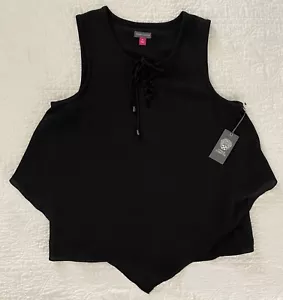 NWT Vince Camuto Kenya Blues Black Dress Tank Top Women Size M - Picture 1 of 10